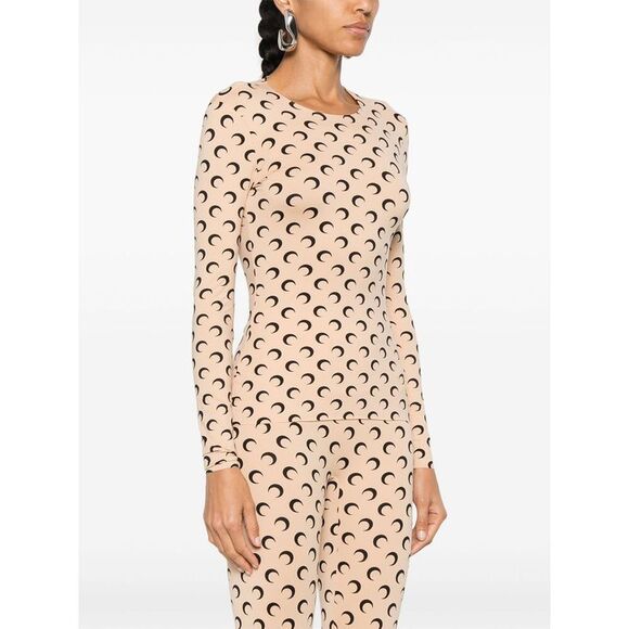 Marine Serre Neutrals Tops - T-Shirts & Jerseys Women